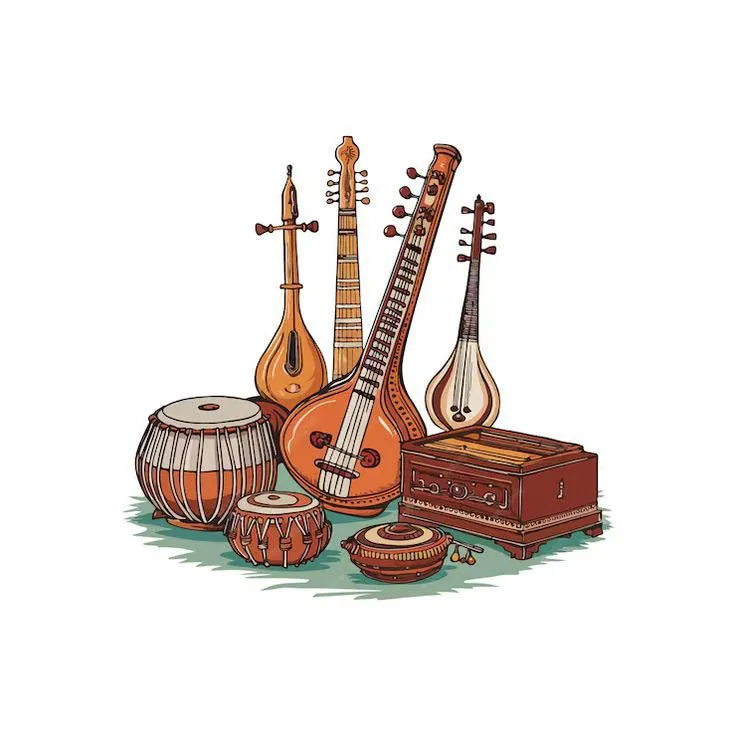Traditional Carnatic musical instruments